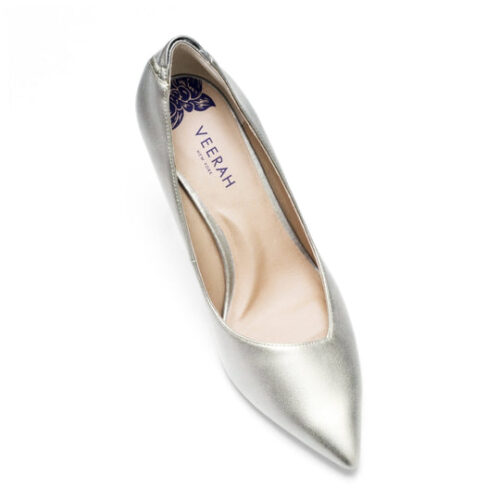 Frida Pointed Toe Pump in Starry Silver from Veerah - Image 2