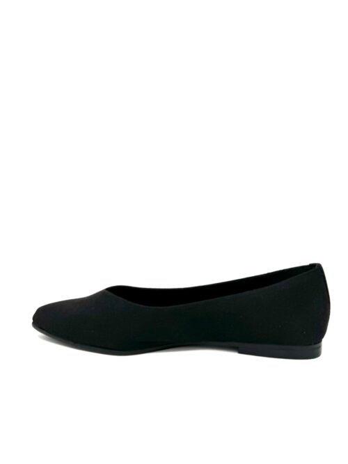 Pointed Ballet Flat in Black Eco-Suede from Turf - Image 2