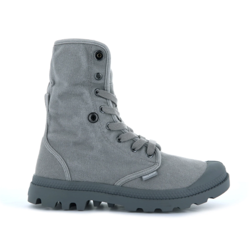 Women's Baggy Canvas Boot in Titanium from Palladium - Image 2