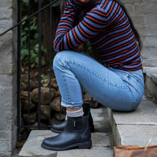 Bobbi Rain Boot in Black from Merry People - Image 7