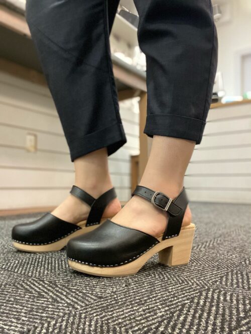 Pepper Clog in Smooth Black from Novacas - Image 2