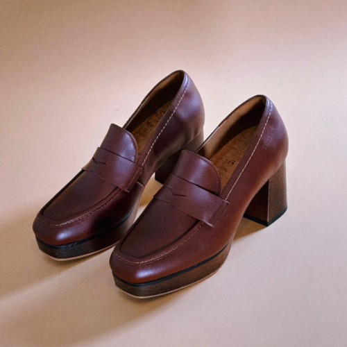 Ruth Platform Loafer in Brown from Bhava - Image 2