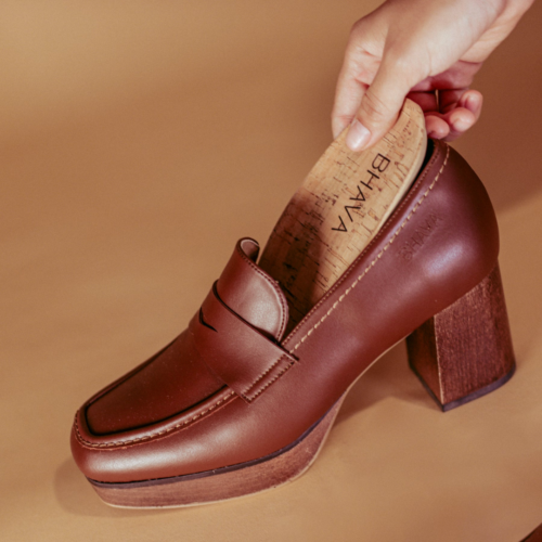 Ruth Platform Loafer in Brown from Bhava - Image 3