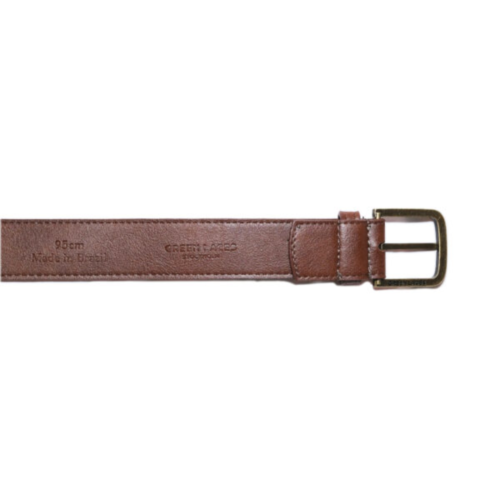 Cognac Belt in Gold Buckle from Green Laces - Image 2