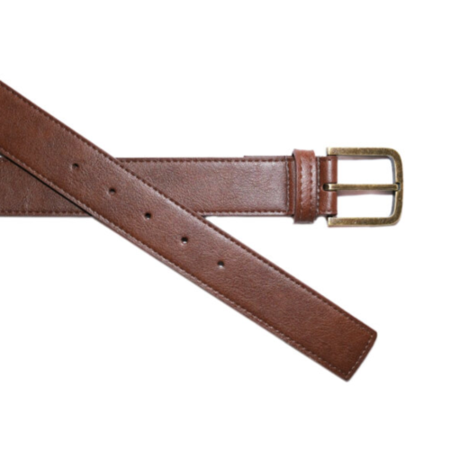 Cognac Belt in Gold Buckle from Green Laces - Image 3