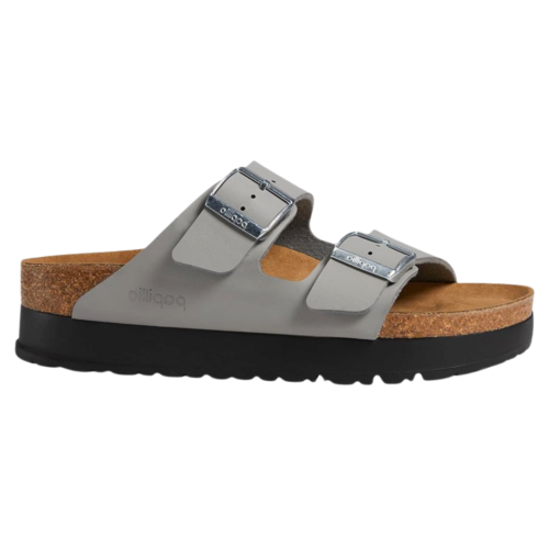 Arizona Platform Vegan in Stone Coin from Birkenstock