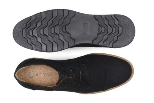 Victor Oxford in Black Canvas from Ahimsa (EEE Wide Width) - Image 3